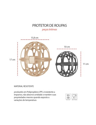 Protetor Bola para Maquina Lavar Roupa Esfera...