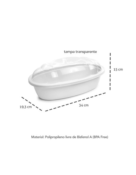 Porta Pao Caseiro Porta Mantimentos Branco Plastico
