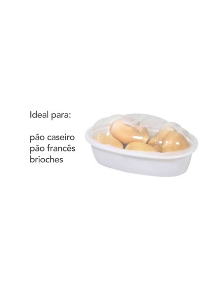 Porta Pao Caseiro Porta Mantimentos Branco Plastico