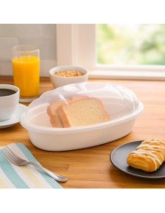 Porta Pao Caseiro Porta Mantimentos Branco Plastico 2