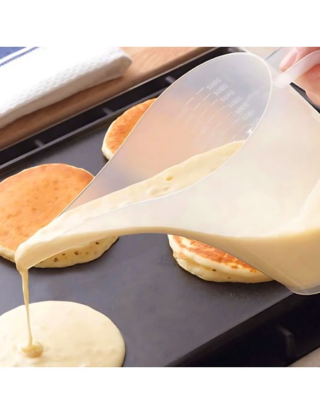 Jarra Bico Funil Leiteira Medidora Transparente 800ml