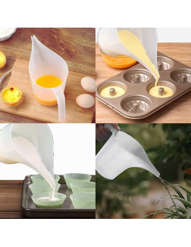 Jarra Bico Funil Leiteira Medidora Transparente...