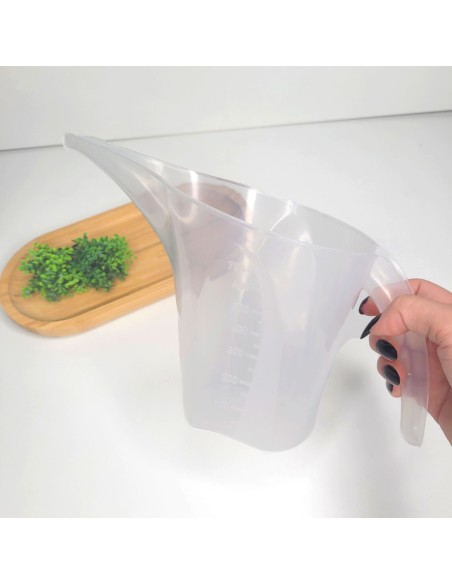 Jarra Bico Funil Leiteira Medidora Transparente 800ml