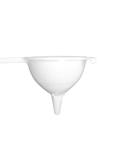 Peneira com Funil Encaixavel Cozinha Plastico Branco Grande