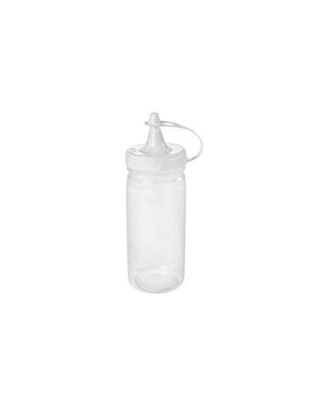 Bisnaga Transparente Tubo Molho Bico Fino Plastico 380ml