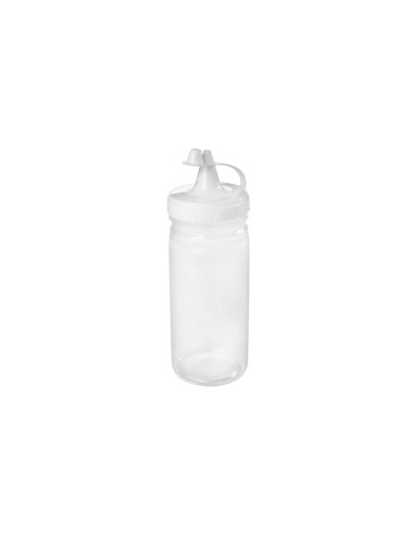 Bisnaga Transparente Tubo Molho Bico Fino Plastico 380ml