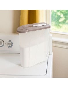 Porta Sabão em Po Tampa Dosador Cinza Lavanderia 1kg 2