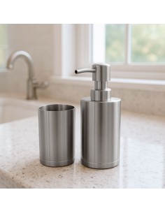 Porta Sabonete Liquido Dispenser  Alcool Gel Aço Inox 280ml 2