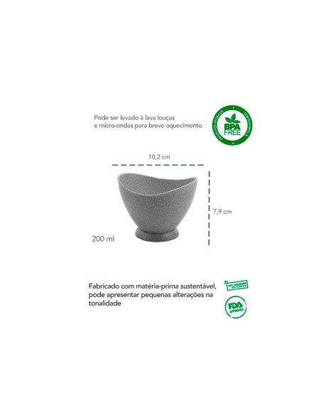 Taça de Sobremesa Tigela Cumbuca Marrom Imbuia ECO 200ml