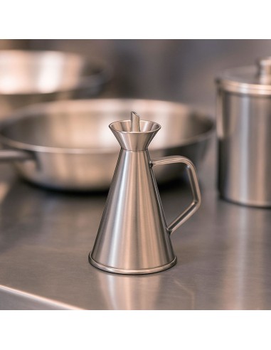 Galheteiro Porta Azeite Bico Jarra Aço Inox...