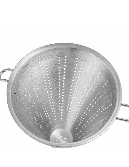 Funil Passador Chinoy Coador Peneira Aço Inox 24cm