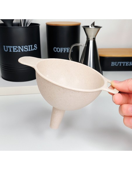 Funil Bege Marfim Utensilio Cozinha ECO Sustentavel