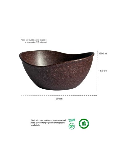 Tigela Funda Saladeira Pipoca Balde Gelo Marrom...