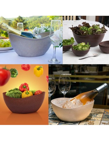 Tigela Funda Saladeira Pipoca Balde Gelo Marrom...