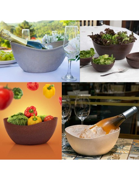 Tigela Funda Saladeira Pipoca Balde Gelo Marrom ECO 3,9L