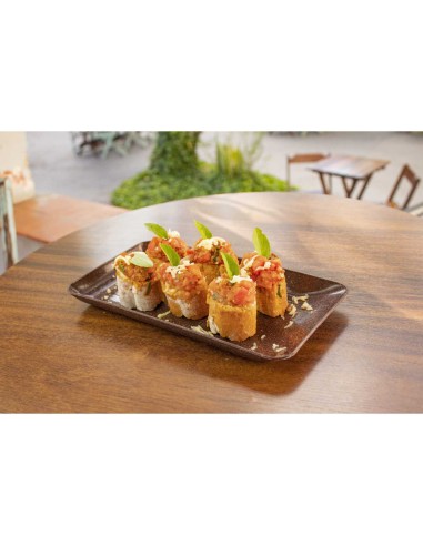 Travessa Petisqueira Bandeja Marrom Restaurante...