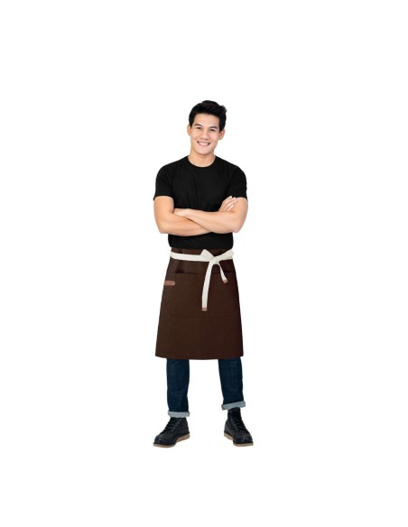 Avental de Cintura Marrom Cafeteria Bar Pub Barbearia