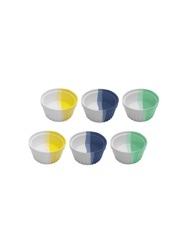 Tigela Ceramica Ramekin Bowl Forno 180ml Colorida 6un
