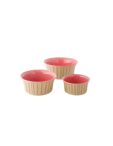 Tigela Ceramica Rosa Bege Bowl Petisco 13cm