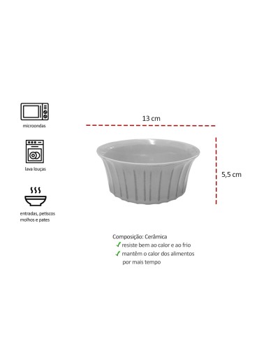 Tigela Ceramica Rosa Bege Bowl Petisco 13cm