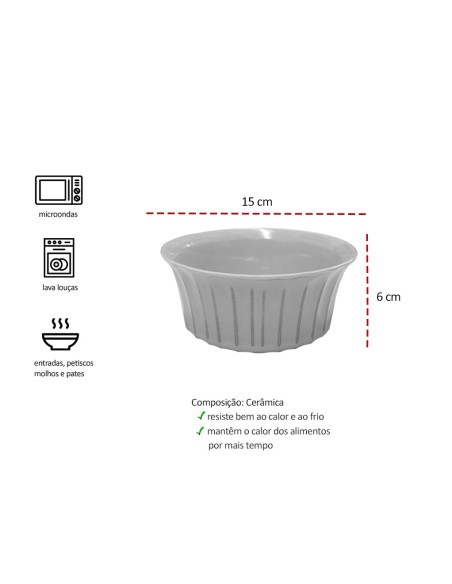 Tigela Ceramica Rosa Bege Bowl Petisco 15cm