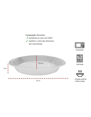 Travessa Porcelana Tigela Oval Pequena Verde...