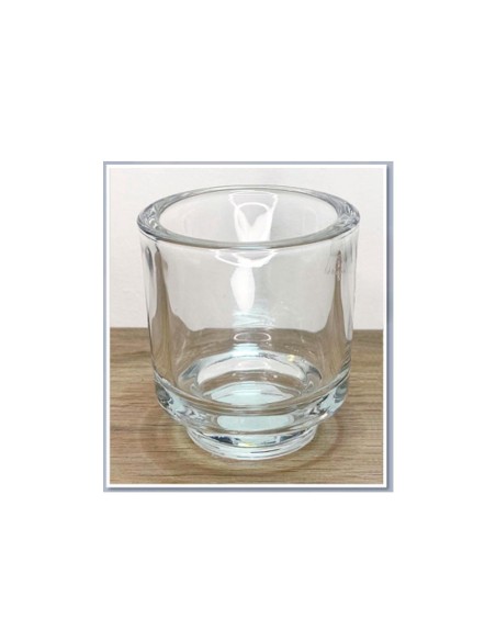Pote de Vidro Porta Vela Suporte Vaso Mini Borda Grossa