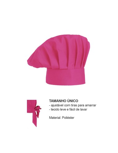 Chapeu de Cozinheiro Rosa Pink Chef Touca...