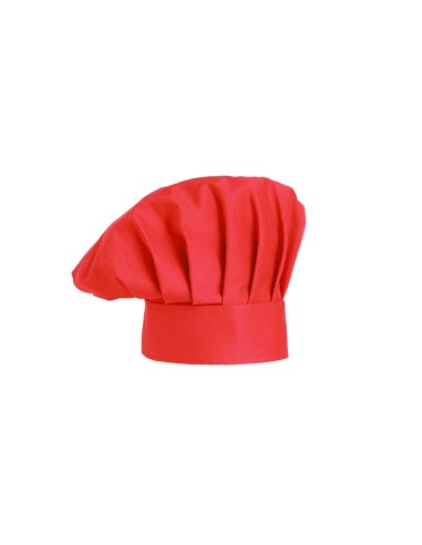 Chapeu de Cozinheiro Vermelho Chef Touca Unissex Ajustavel