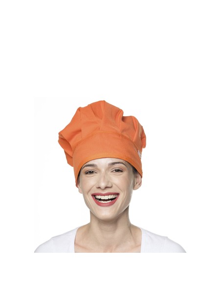 Chapeu de Cozinheiro Laranja Chef Touca Unissex Ajustavel