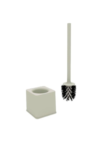 Porta Escova Sanitaria Banheiro Suporte Bege Gelo