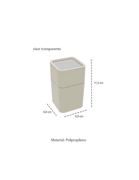Porta Algodão Cotonete Treco Acessorio Bege Gelo