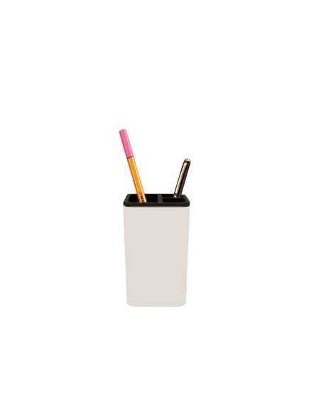 Porta Escova Dentes Caneta Treco Acessorio Bege Preto