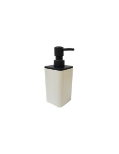 Porta Sabonete Liquido Dispenser Alcool Bege Preto