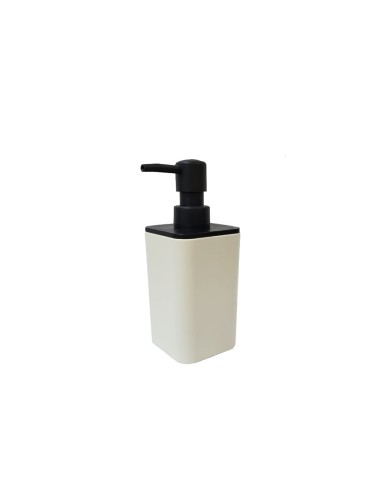 Porta Sabonete Liquido Dispenser Alcool Bege Preto