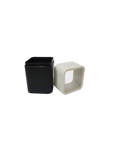 Porta Algodão Cotonete Treco Acessorio Preto Bege