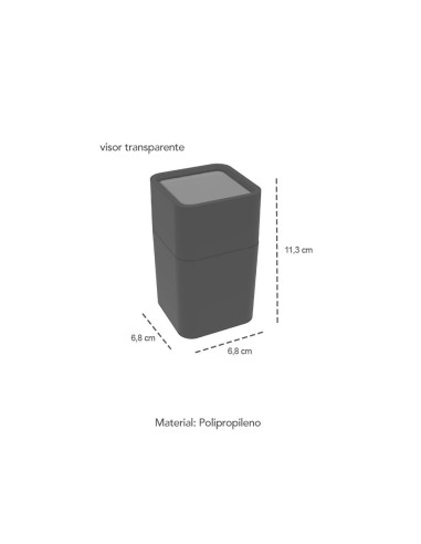 Porta Algodão Cotonete Treco Acessorio Preto Bege