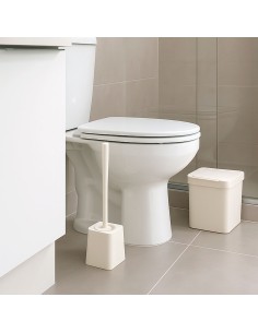 Lixeira Bege Compartimento Porta Sacos e Tampa Open Stop 5L 2