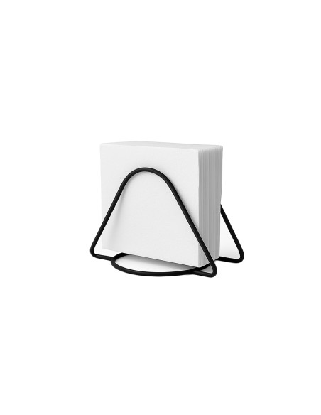 Porta Guardanapos de Mesa Preto Aço Moderno Bar Restaurante