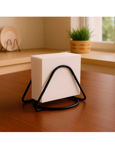 Porta Guardanapos de Mesa Preto Aço Moderno Bar...