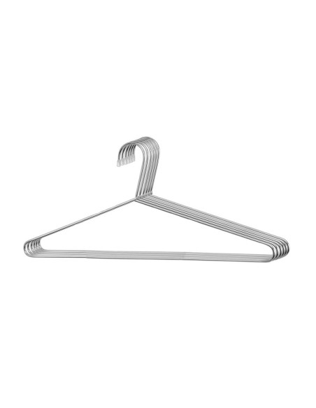 Cabide Aço Cromado Lavanderia Loja Roupa Resistente 6un