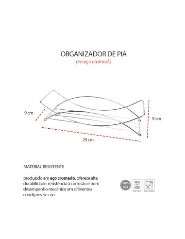 Porta Detergente Duplo Organizador de Pia Sabao...