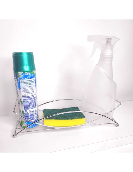 Porta Detergente Duplo Organizador de Pia Sabao Bucha Metal