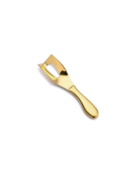 Faca de Manteiga e Queijo Espatula Angular Aço Inox Dourado