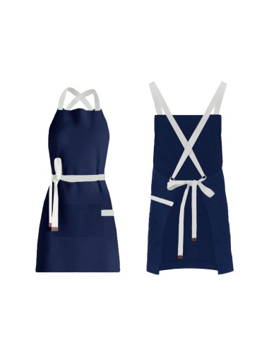 Avental Azul Marinho Alça Cruzada Restaurante...