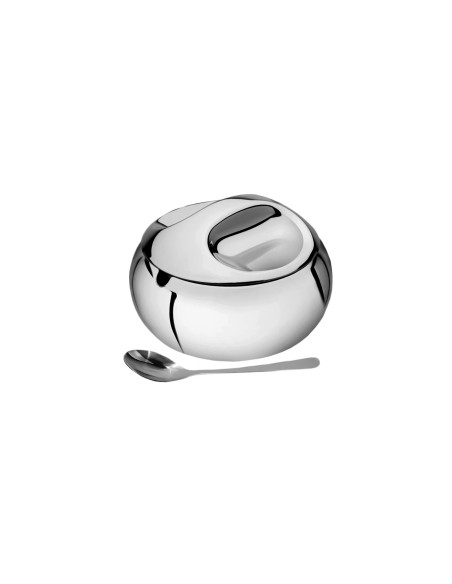 Açucareiro Inox e Colher Pote Açucar Restaurante Hotel 300ml