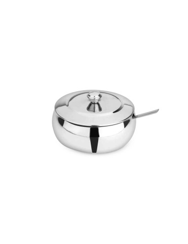 Pote Farinheira Inox com Colher Porta Farinha Restaurante 820ml