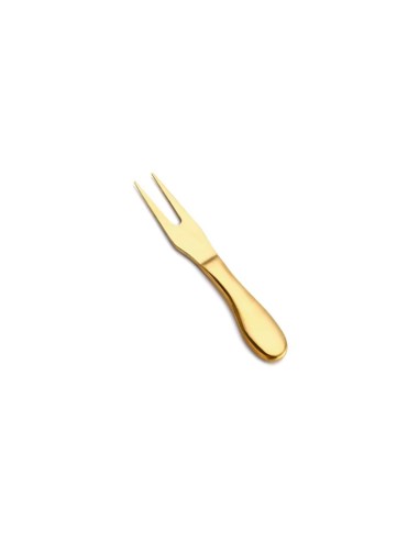 Garfo para Queijo Petiscos Mesa Frios Aço Inox Dourado