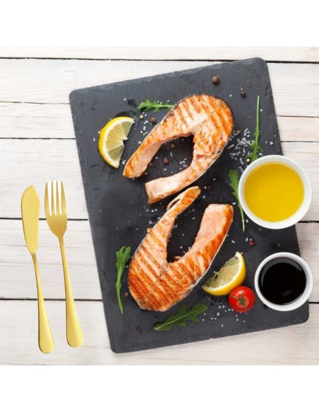 Faca para Peixe Dourado Espatula Talheres Aço Inox