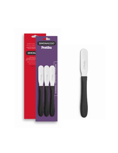 Espatula para Manteiga e Pate Cabo Preto 3un
